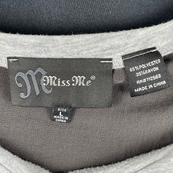 Miss Me Beaded V-Neck T-Shirt - Women’s L - Picture 5 of 7